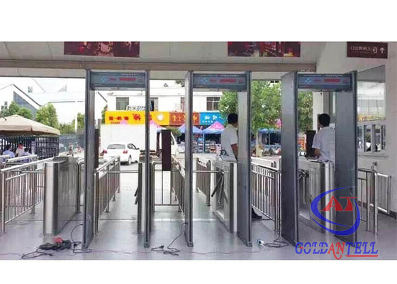 Security Detector Metal Swing Turnstile Gate Automatic Access System For Metro
