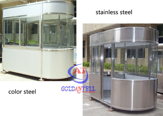 Mobile Stainless Steel Panel Security Guard Booths flexible Layout