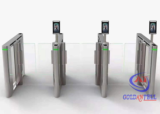 SUS304 Pedestrian Access Control Turnstile Gate With Face Recognition Terminal Linux Base