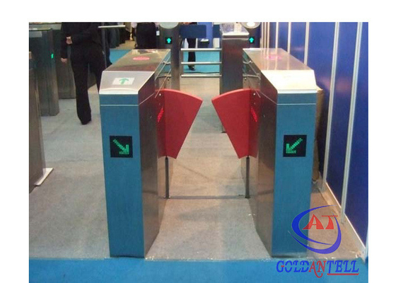 Fashionable Design Stainless Steel Flap Barrier Turnstile Passage Speed 40 Persons / Min