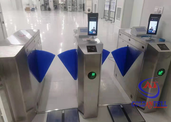 Lobby Access Control Waist Height Turnstile Clear Wings Optical Turnstile Manufacturers