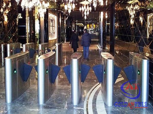 Security entrance Flap Barrier Gate / Fingerprint full height turnstiles