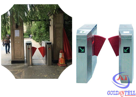 Automatic Flap Barrier Gate Flap Turnstile With Fingerprint Ticket Or IC Card