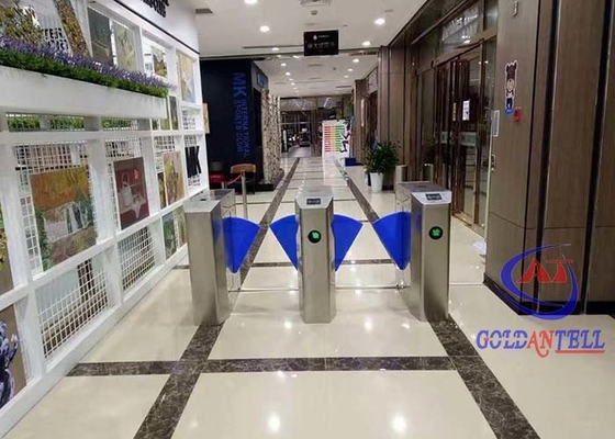 1 In 1 Out Automatic Flap Barrier NFC Access Control Turnstile Gate High Speed Pass