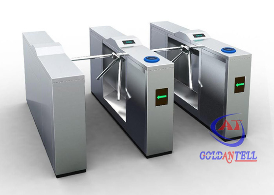 Corrosion Resistant Rotating Counter Biometric Access Tripod Turnstile With Metro Rfid System