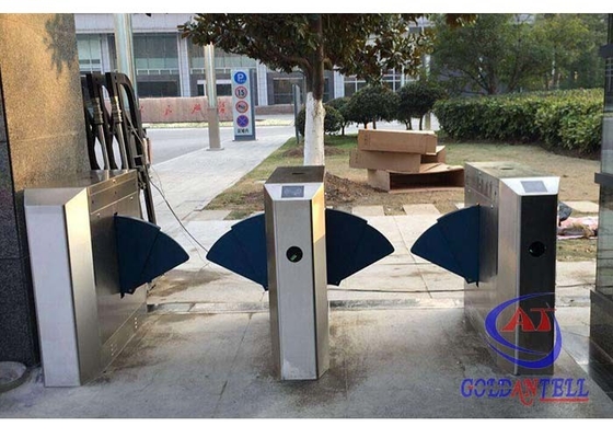 900mm Wide Channel Entrance Barrier Gate Crowd Control Automatic Optical Dual Wings