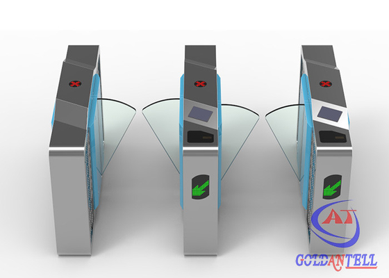 Biometric Recognition DC24V Flap Barrier Gate For Subway Station