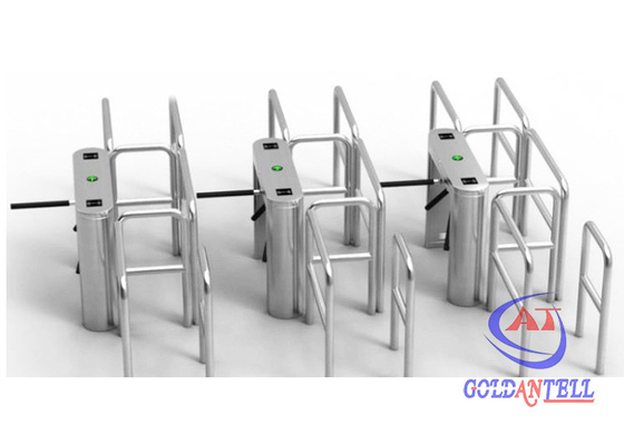 Bi Directional Ir Sensor Tripod Turnstile Gate Waist Height For Subway Station