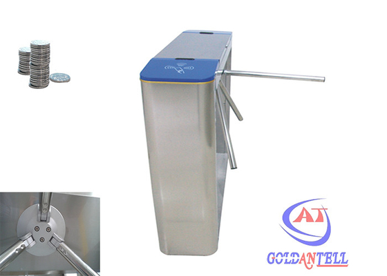 Three arms Tripod Barrier Gate RFID Turnstile with IC / ID card reader for Subway Station