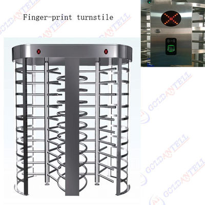 Mifare Card Automatic Full Height Turnstiles Prison / Bank / Construction IP62 50Hz