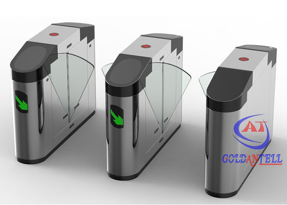 Automatic Fingerprint Turnstile Flap Barrier Gate RFID Access Control For Banks / Hotels