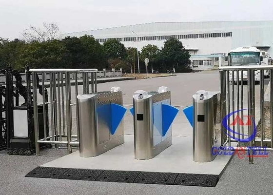 External 60cm Flap Barrier Turnstile Fingerprint 2 Paths Access Control Entrance Solution