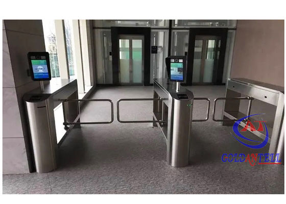 Outdoor Waterproof Swing Barrier Gate With QR Code Reader RS485 TCP/IP port