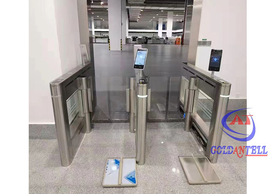 Office Entry 304 Stainless Steel Swing Speedgate Turnstile High Security Pedestrian Access Control