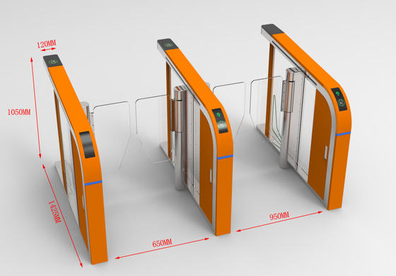 Automatic Entry Fast Speed Gate Turnstile RS485 35-40 Person / Minute for Office Building Public Place