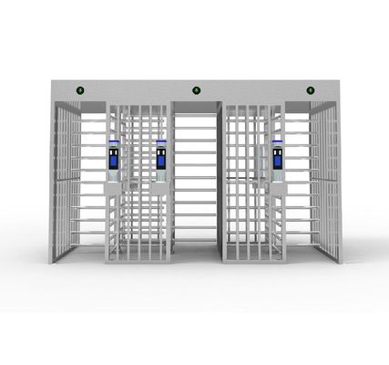 Indoor & Outdoor RFID Card Biometrics Facial Recognition Three Lane Full Height Turnstile