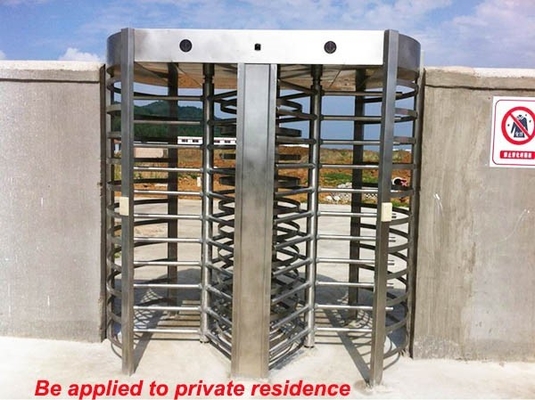 304 Stainless Steel Full Height Turnstile with RFID Fingerprint Access Control