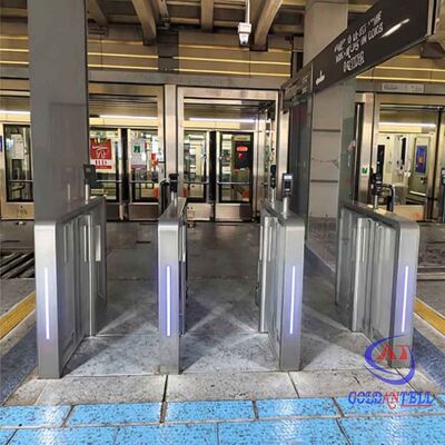 High-Speed Electronic Quick-Pass Turnstile Security Contactless Metro Turnstyle with Face & Card Multiple Recognition