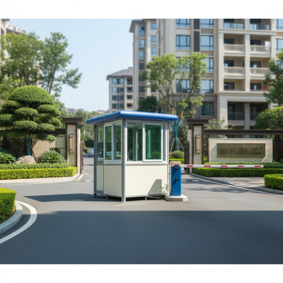 1500x2400mm Or Customized Security Guard House Built With Steel Aluminum Wood Composite Panels Delivering Lifetime More Than 15 Years
