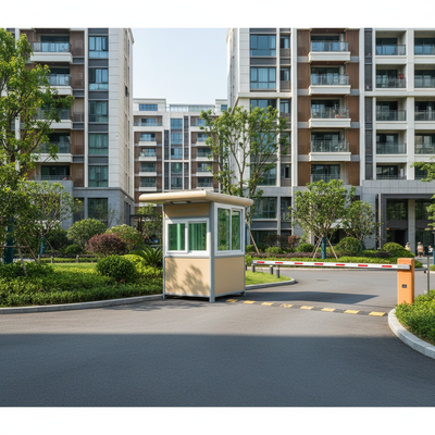 Composite Panels Steel Security Guard House Customizable Gross Weight 320KG 550KG Depend Size Weather Resistant Security Shelter