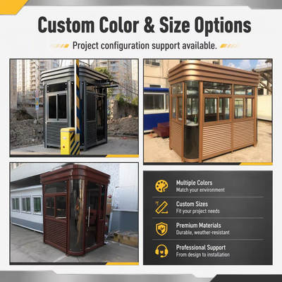 Outdoor Portable Movabl Luxtry Security Guard Prefabricated Security Booth Post Cabin
