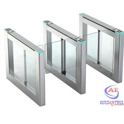 Contactless Credential Tap-to-Open Pivot Vane Passage Terminal for Data Center Concourse and VIP Lounge