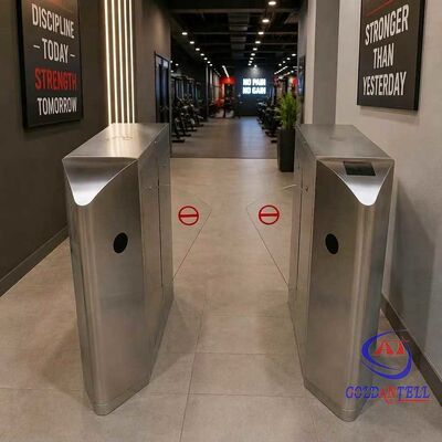 CE Approved SUS304 Flap Barrier High-Flow Smart Card Speed Gate for gym and Business Office Lobby