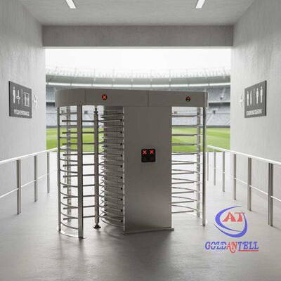 Heavy Duty SUS304 Anti-climb Full Height Turnstile Vandal-proof Security Gate for Prison and Correctional Facility CE