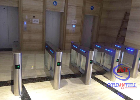 High Class Swing Barrier Gate Two Way Lanes Automatic Card Swipe For Amusement Park
