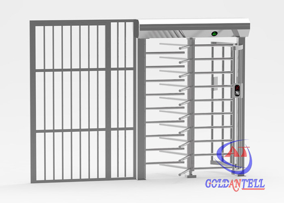 RFID / 2D Readers Full Body Turnstile Stainless Steel 1.1mts Wide Magnetic Lock Bypass Door