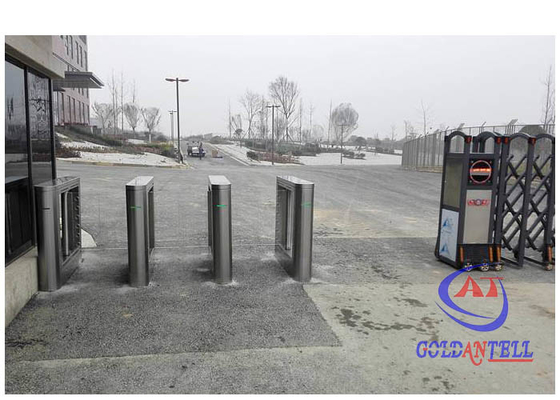 Intelligent Bi Directional Turnstile QR Code 3 Lanes Fingerprint Turnstile