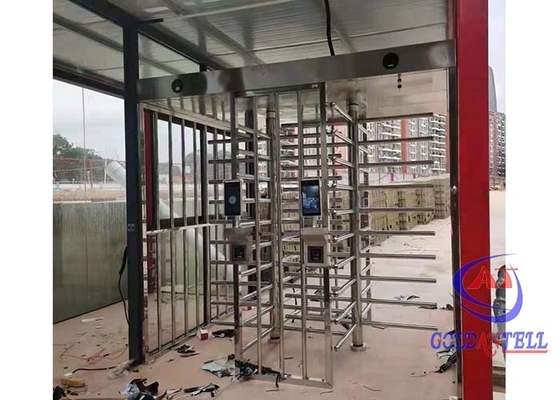 Security Full Height Turnstile Gate Dual Lane Bi Directional For Prison
