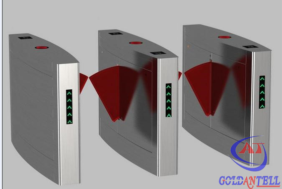 Anti tail Security RFID Reader Pedestrian Flap Barrier , electronic turnstiles for Building Passage