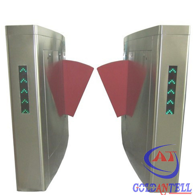 Anti tail Security RFID Reader Pedestrian Flap Barrier , electronic turnstiles for Building Passage