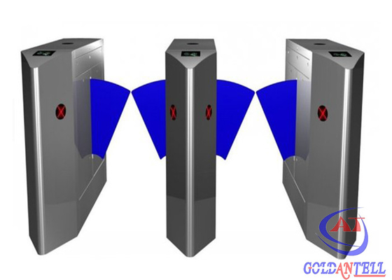 Full Automatic Flap Barrier Gate With Reader Card / Fingerprint Recognition For Gym / Club  Entrance