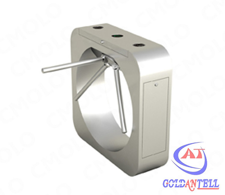 Stainless Steel IP54 Fingerprint Tripod Turnstile Mechanism for Access Controller with Barcode / IC Card