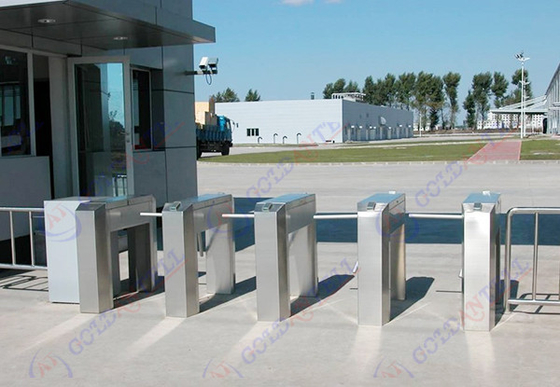 Fingerprint Reader Tripod Turnstile Gate 110V 220V 30 Person / Minute