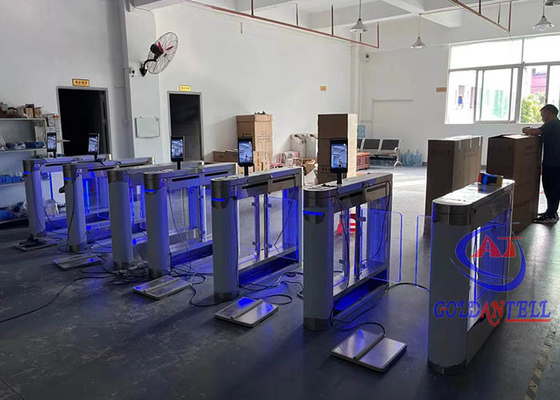 Low Noise TCP IP Flap Gate Turnstile Multifunctional Access Control