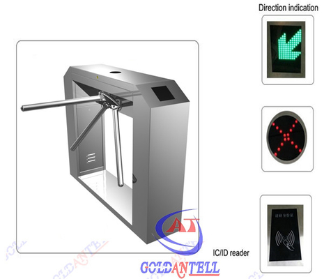 Access Control tripod access system , turnstile entrance With Fingerprint Barcode Reader