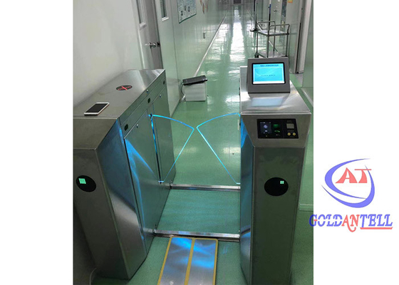 Safety Flap Turnstile Gate Access Control With LCD Screen QR Code Reader NFC Reader