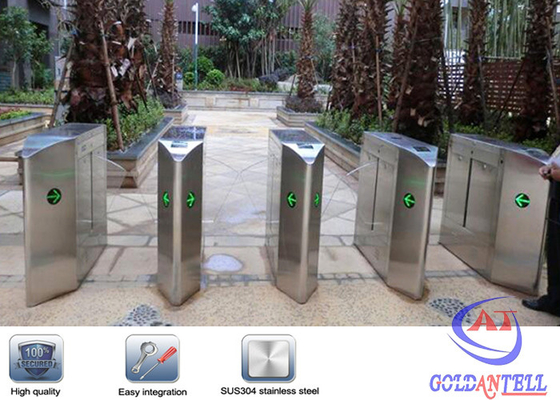 Pedestrian Flap Barrier Gate with digital door lock , Stadium Turnstile systems