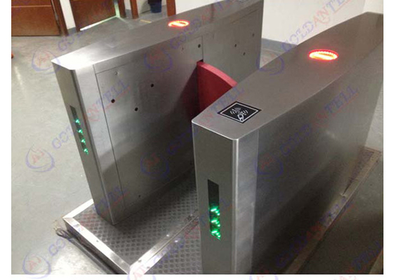 Access Control Flap Barrier Gate , retractable pedestrian barriers Infrared induction clamp