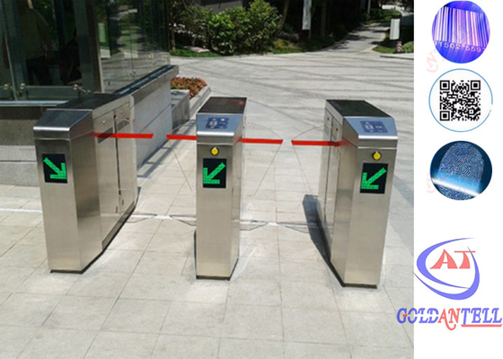 Qr code reader Baffle Flap Barrier Gate , Gym / stadium turnstile gate systems