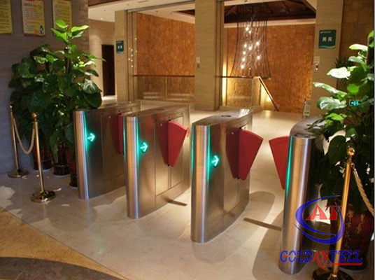 Security entrance Flap Barrier Gate / Fingerprint full height turnstiles