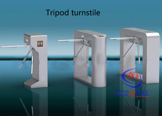 Access Control Tripod Turnstile Gate , pedestrian security gates Semi - automatic