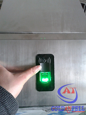 Automatically Tripod Turnstile Gate , Rotary drop arm barrier Fingerprint Recognition Controlled