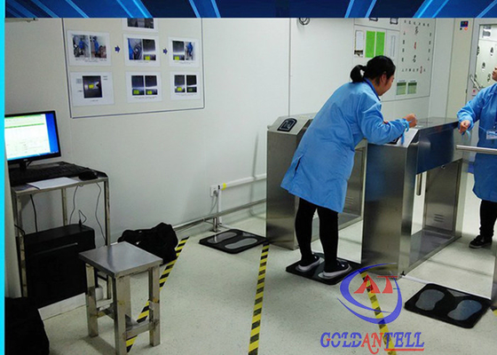 8 Inch LCD Screen ESD Turnstile Gate System With Foot Pedal and Wristband