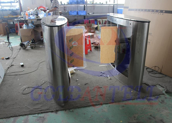 Biometric Barcode Ticket Metro Flap Barrier Gate For Access Control