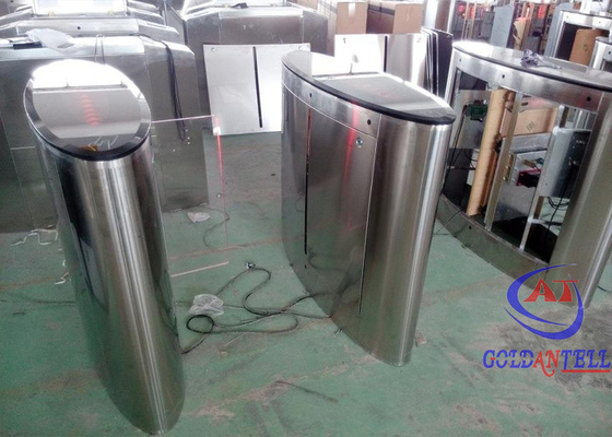 Biometric Barcode Ticket Metro Flap Barrier Gate For Access Control