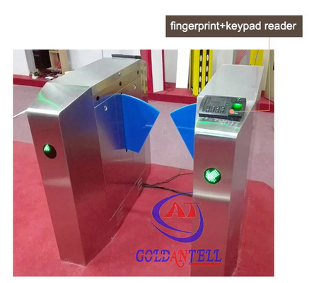 Passage optical Flap Barrier Gate , bi directional Bus half height turnstile sound Alarm